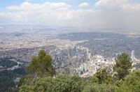 Die Stadt Bogota vom dem Hausberg Monseratte aus gesehen.